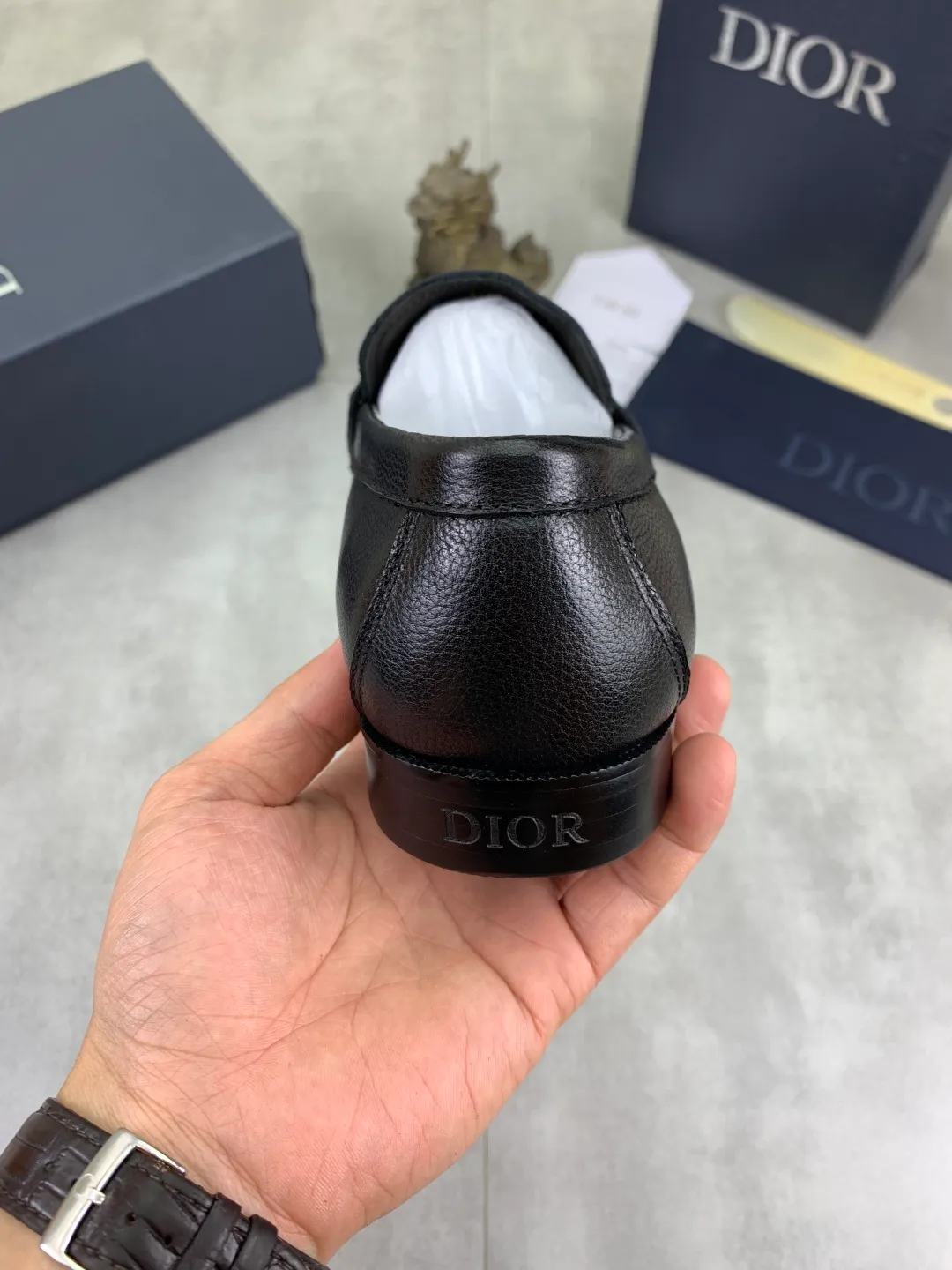 Men's men's shoes 💰P560 new style 💰high version 💎💎💎Dior original version! Top Italian purchasing agent! Men's business casual leather shoes, original imported pebbled calfskin upper, ultimate texture, gentlemanly style, imported water-dyed cowhide inside, top-quality original Italian rubber outsole, first-class workmanship, top quality! Size: 39-44 (45 customized) 3️⃣ colors available